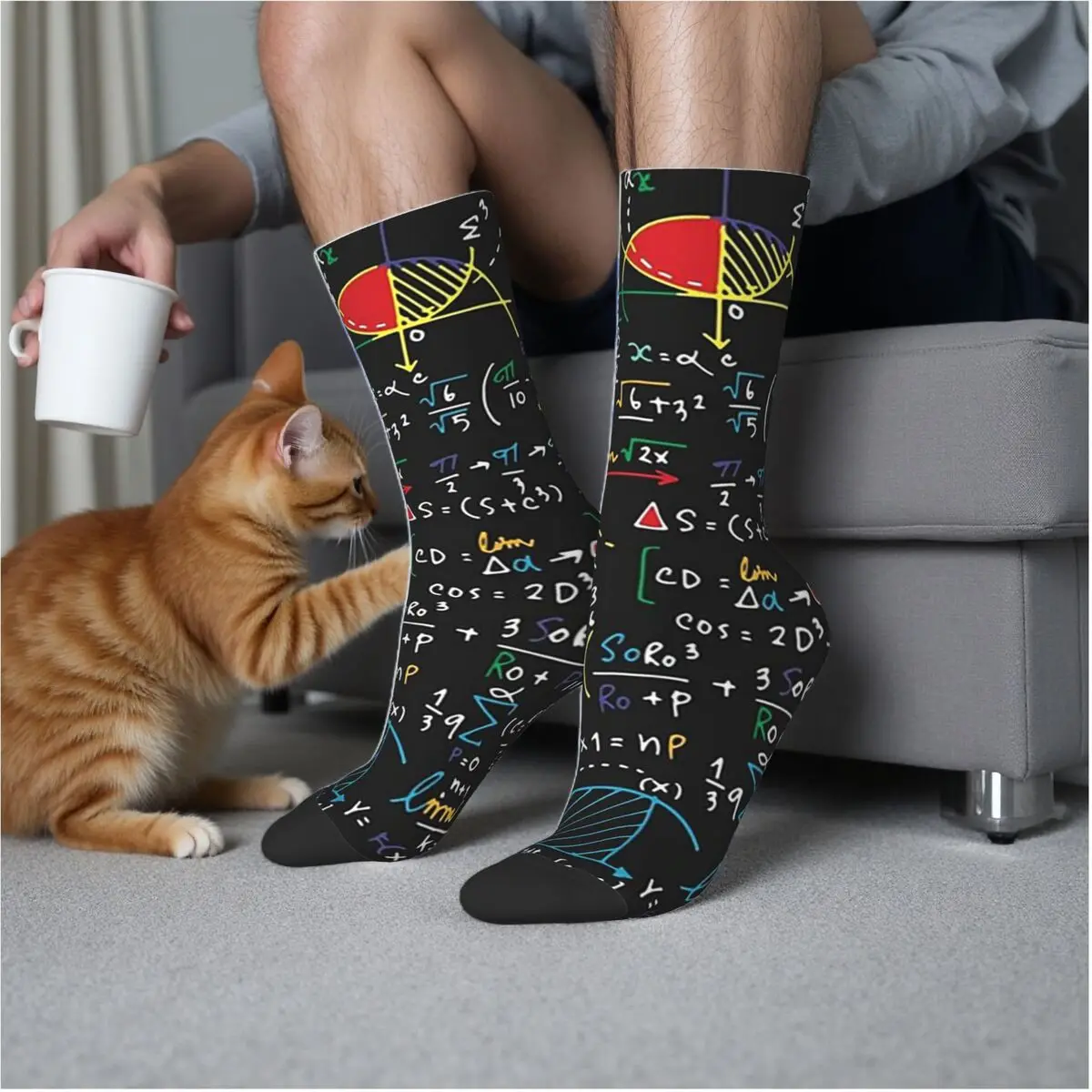 

Носки Amazing World Of Mathematics, чулки высокого качества в стиле Харадзюку, всесезонные длинные носки, аксессуары для мужчин и женщин, подарки