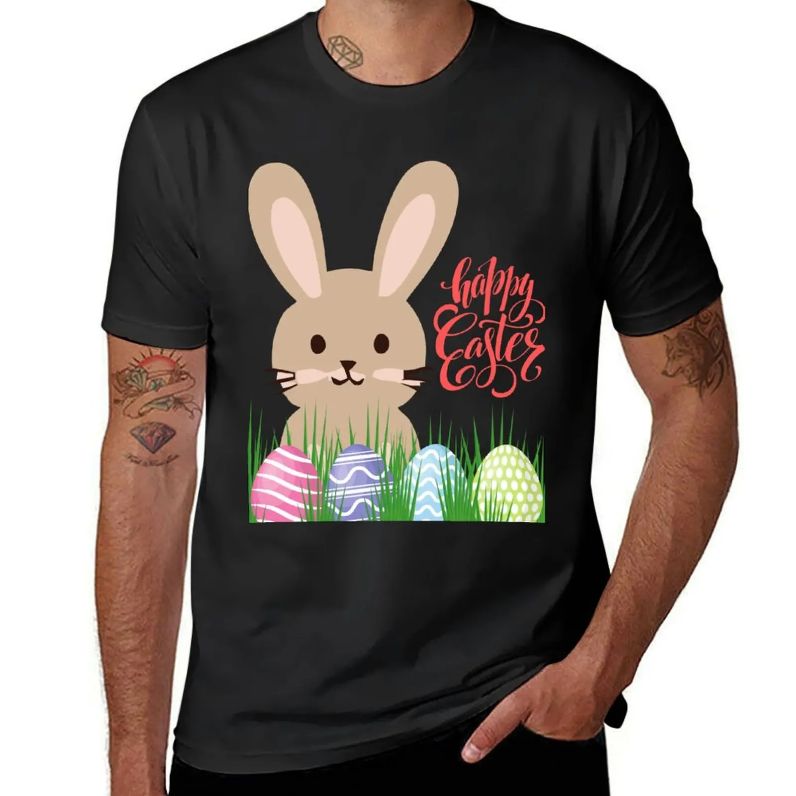 

Happy Easter T-Shirt vintage clothes customs summer clothes funny t shirts for men