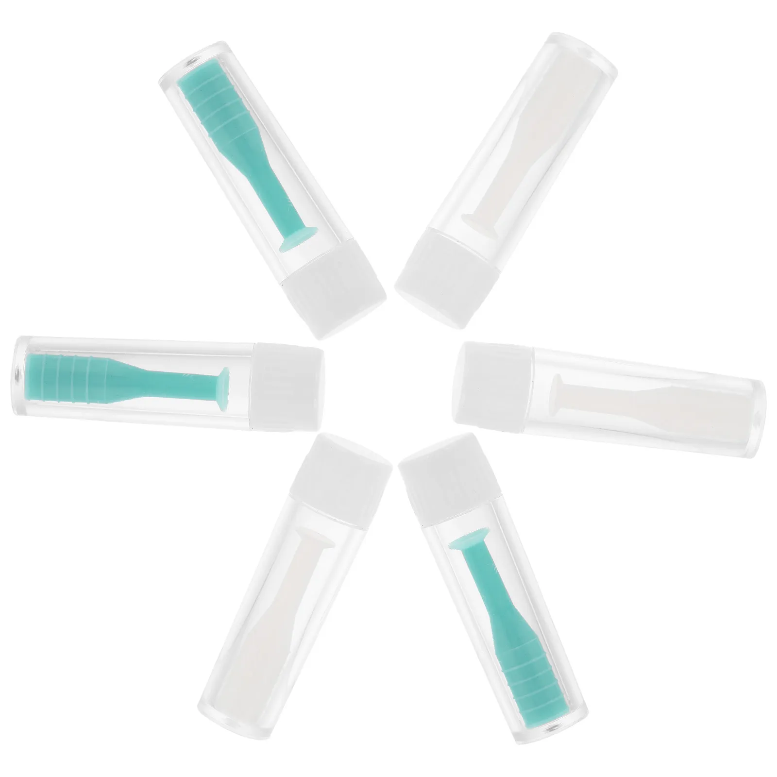 

Набор из 6 силиконовых инструментов для линз: присоски-вставки и съемники для жестких RGP-линз, легкие, для путешествий и домашнего использования