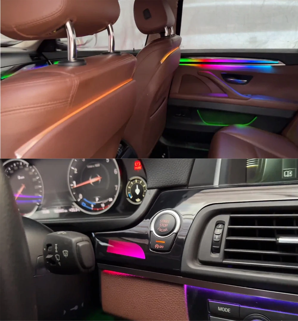 

Для BMW F10 F18 2011-2017 Ambient Light 1:1 форма специальный стиль Symphony огни окружающий свет автомобиля освещение интерьер атмосфера