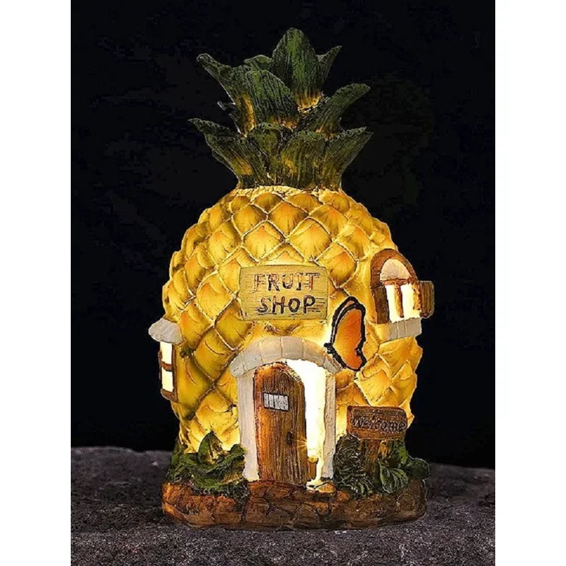 Strawberry Light Pineapple Lamp Solar Garden Lamp Outdoor Waterproof Garden Balcony Ambience Light