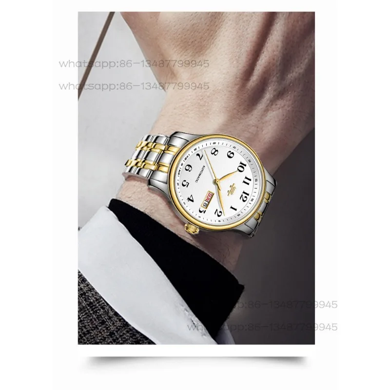 WW-Beijing Watch Automatic Mechanical Watch Classic Shanggu Calendar Transparent Watch