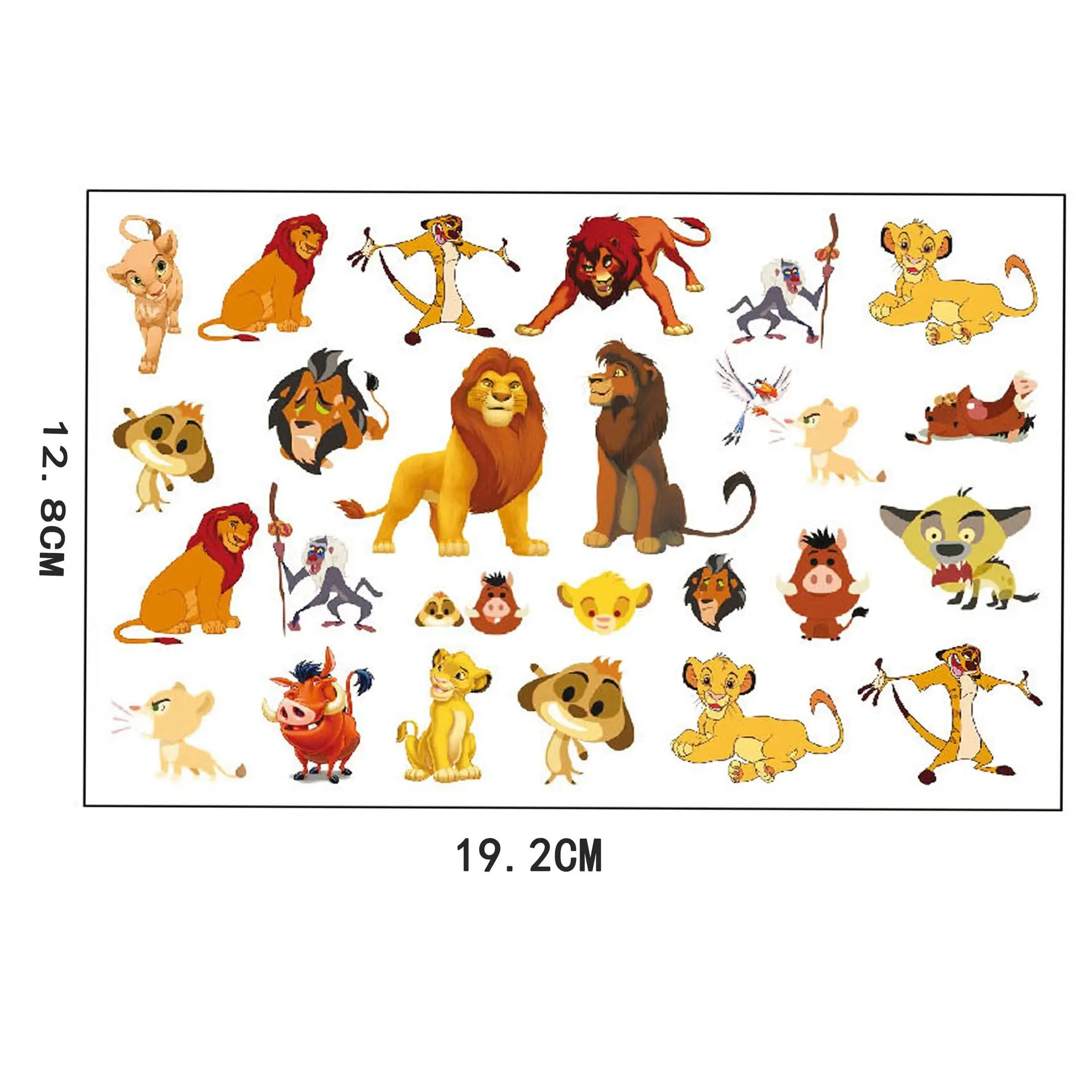 König der Löwen Simba Cartoon Tattoo Aufkleber Handy Skateboard Koffer DIY Aufkleber Kinder Geburtstag Party Rückkehr Geschenke – Detail 7