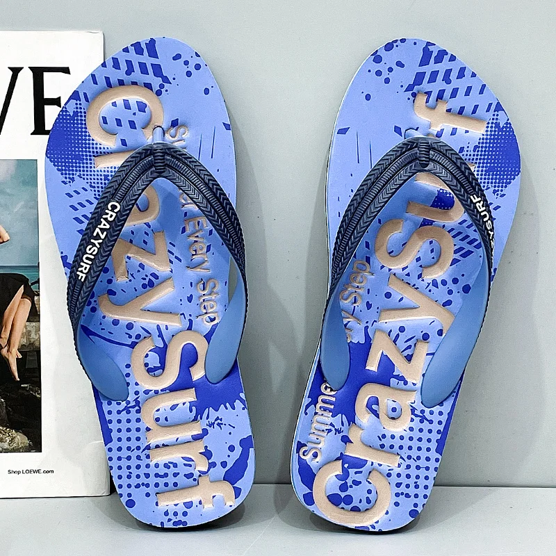 

High Quality Hot Sale Men Flip Flops Summer Outdoor Beach Slippers Man Fashion Slides Comfy Non-slip Indoor House Shoes for Men