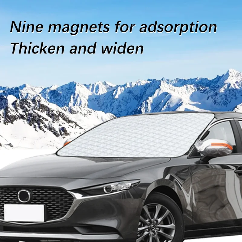 

Magnetic Car Windshield Snow Cover Winter Ice-Frost Guard Sun Shade Protector For Mazda Axela 2014-2023 Exterior Accessories