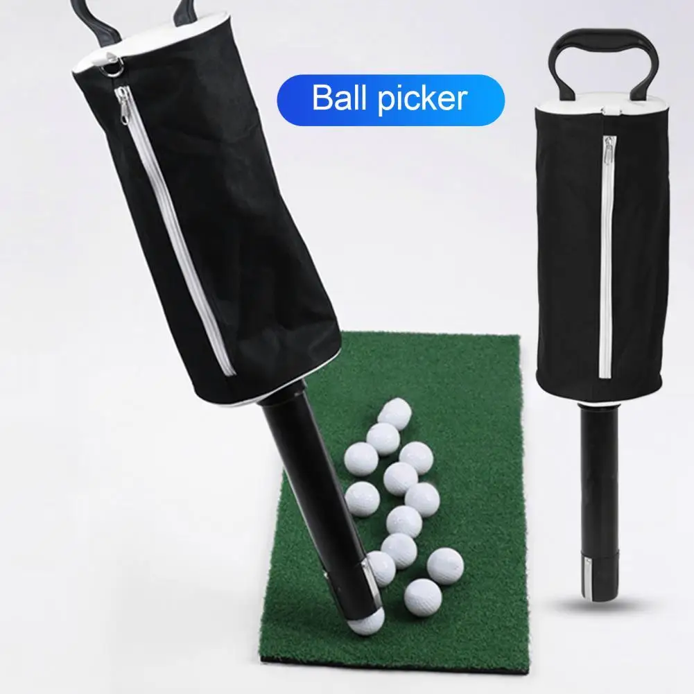 Golf Ball Retriever Bag Detachable Handy Golf Pick Up Storage Pouch Golf Picker Zipper Collect Bag Golf Pick Up Shag Organizer