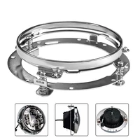 Soporte de montaje de anillo de faro redondo LED de 7 pulgadas para coche Wrangler JK Suzuki Samurai para Harley Softail Touring FLD