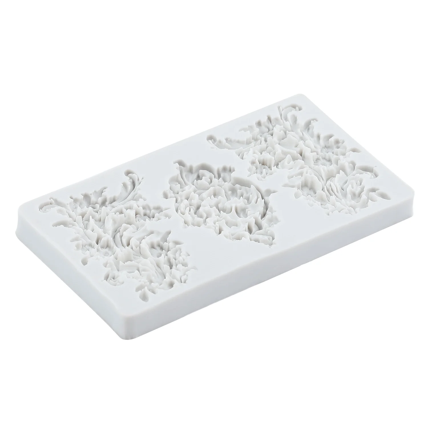 الباروك قوالب السيليكون الإغاثة زهرة فندان أدوات تزيين الكعكة كعكة بالشيكولاتة قطرة الغراء الطين راتنجات الايبوكسي قوالب السيليكون