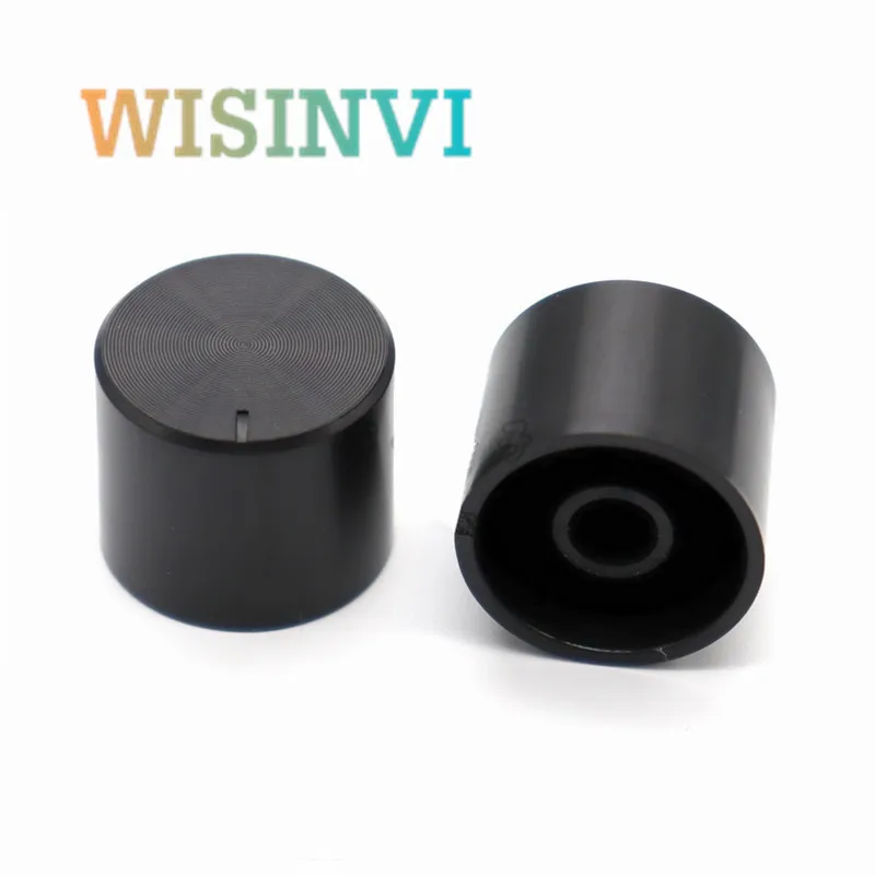 10PCS 20.5 * 17mm plastic black knob flower shaft 6mm potentiometer adjustment knob cap speaker sound adjustment knob