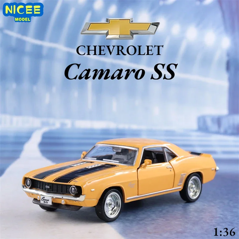 1:36 1969 Chevrolet Camaro SS Muscle car High Simulation Diecast Car Metal Alloy Model Car Children\'s toys collection gifts A318