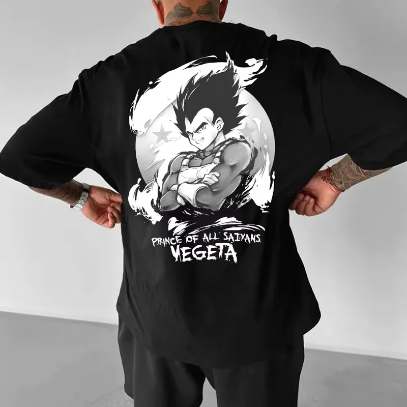 

Bandai Anime Dragon Ball Men's T-Shirts Y2k Clothes Women Cotton Oversized Short Sleeve Tee Loose Casual Tops Streetwear Summer