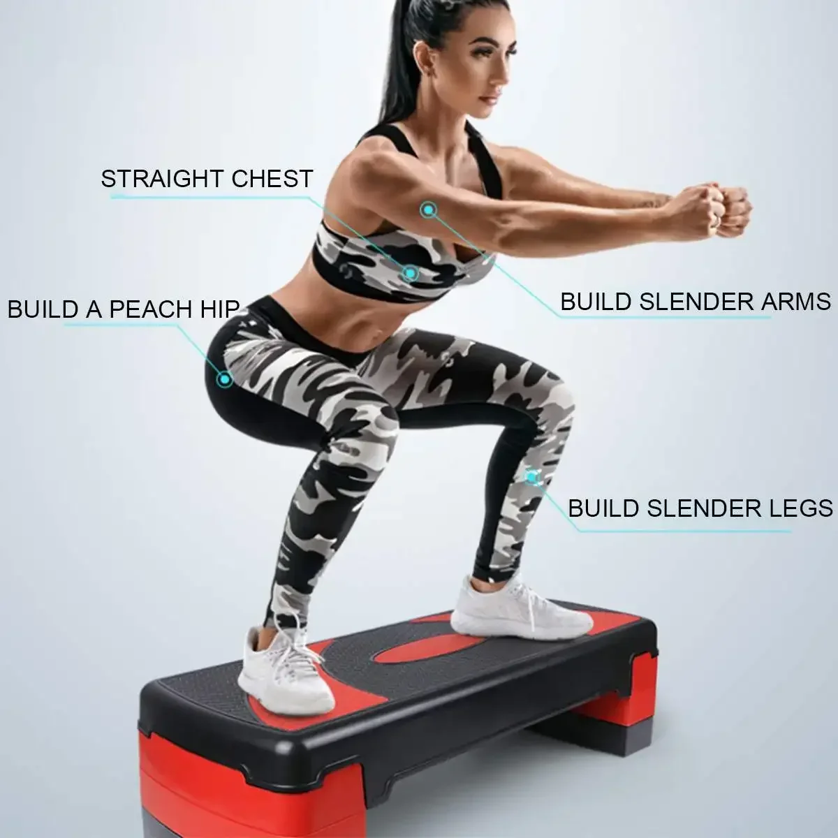 300 كجم خطوة اللياقة البدنية الجدول السائر الهوائية السائر رياضة الجمباز 3 مستويات ارتفاع قابل للتعديل تجريب معدات التمرين