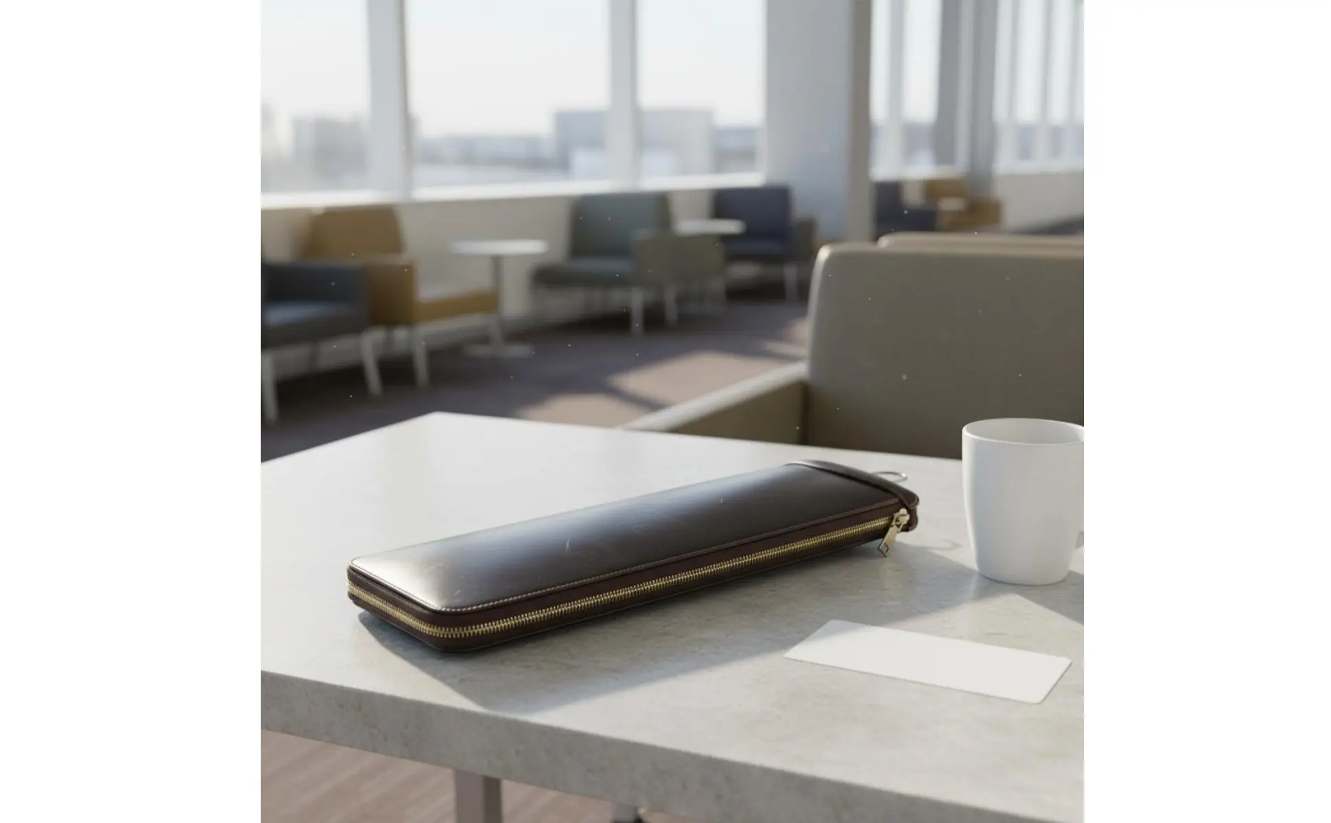 Leather Tie Travel Case Hook Design Leather Tie Box Necktie Storage Box Slim for Travelers