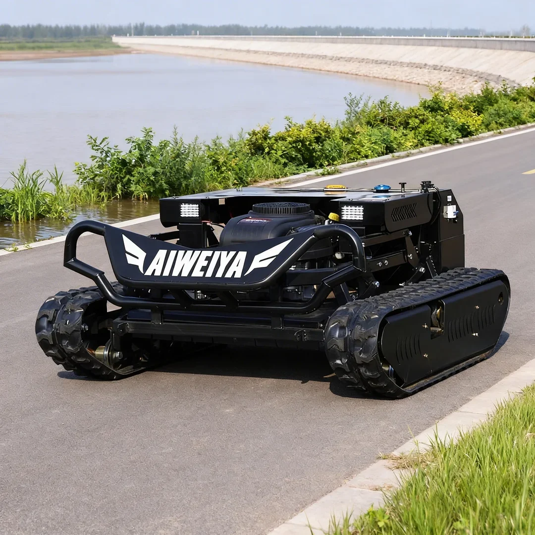 Customized Tank Robot Agriculture Brush Cutter Remote Control Small Garden Lawn Mower Grass Cutting Machine