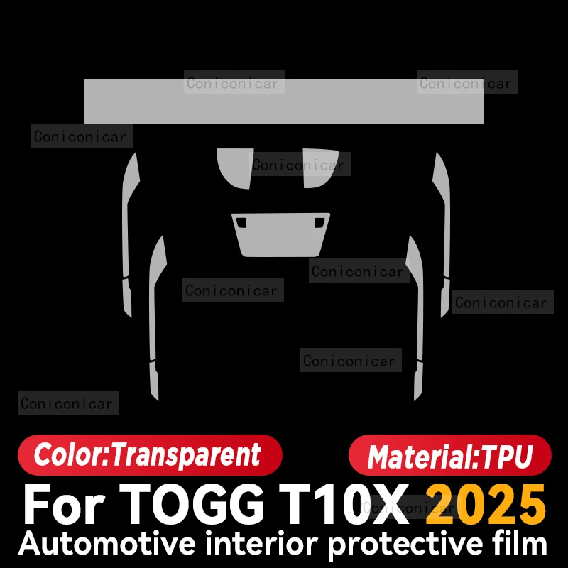 

For TOGG T10X 2025 Car Panel Film Dashboard Protective Sticker Interior Anti-Scratch Film Accessories