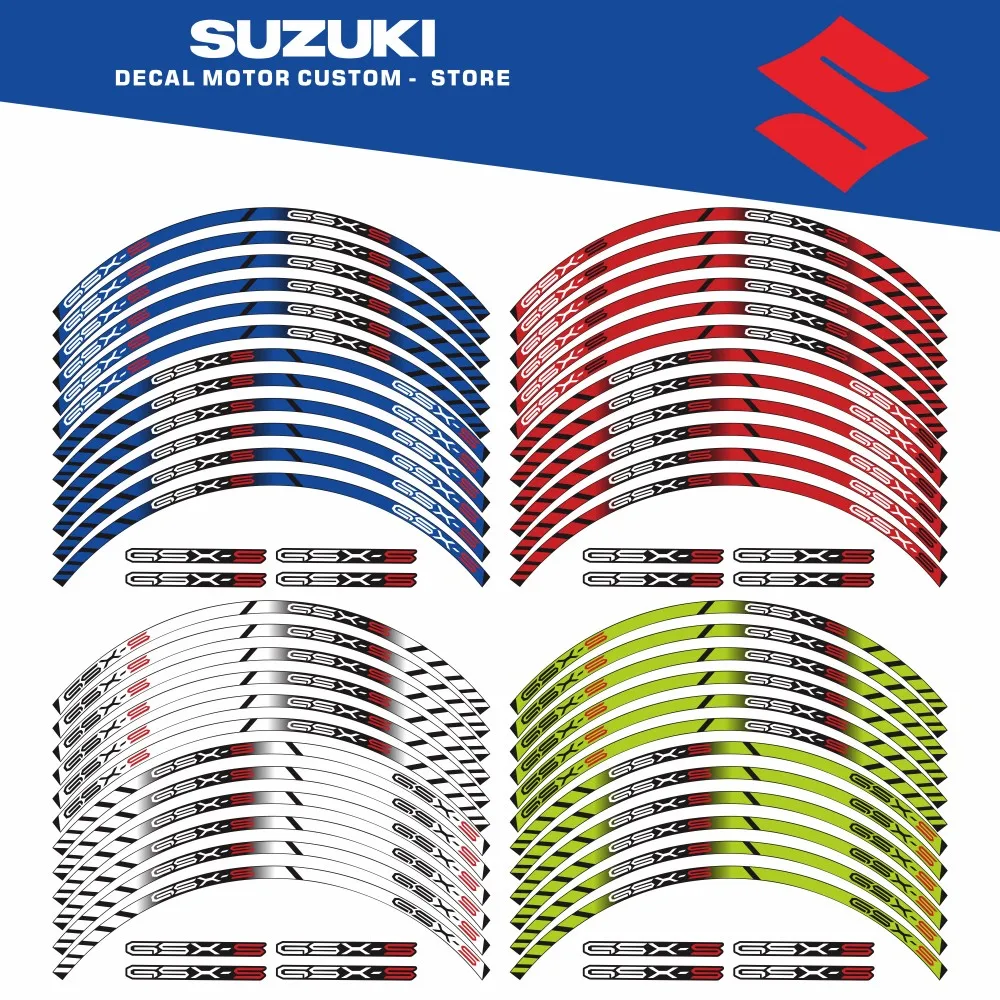 

Thick Edge Outer Rim reflective Sticker Stripe Wheel Decals For all SUZUKI GSXS GSX-S 125 750 950 1000 1000F 1000GT 8S