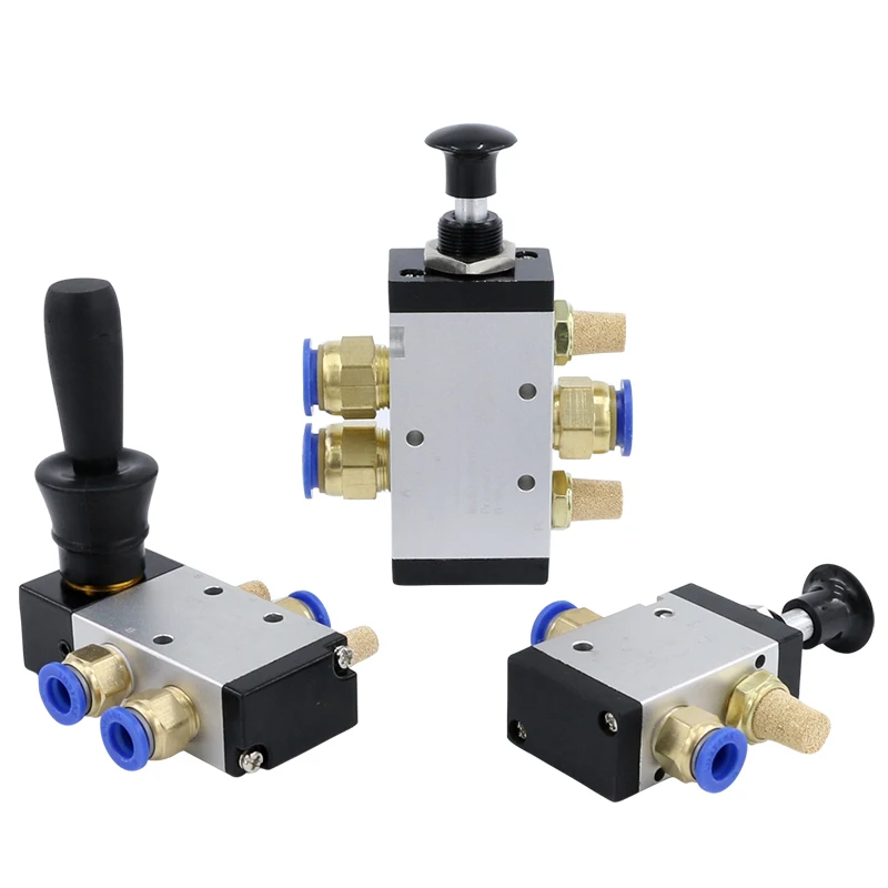 

4H210-08 4H310-10 4H410-15 2 Position 5 Port Air Manual Valve Pneumatic Control Valve 5/2 Way Hand Lever Operated Control Valve