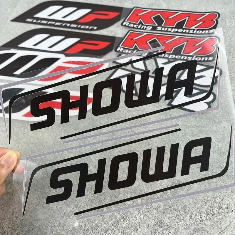Adesivo distintivo para motocicleta KYB, 2 peças, decalque de marca de suspensão para moto, faça sua motocicleta com esta icônica