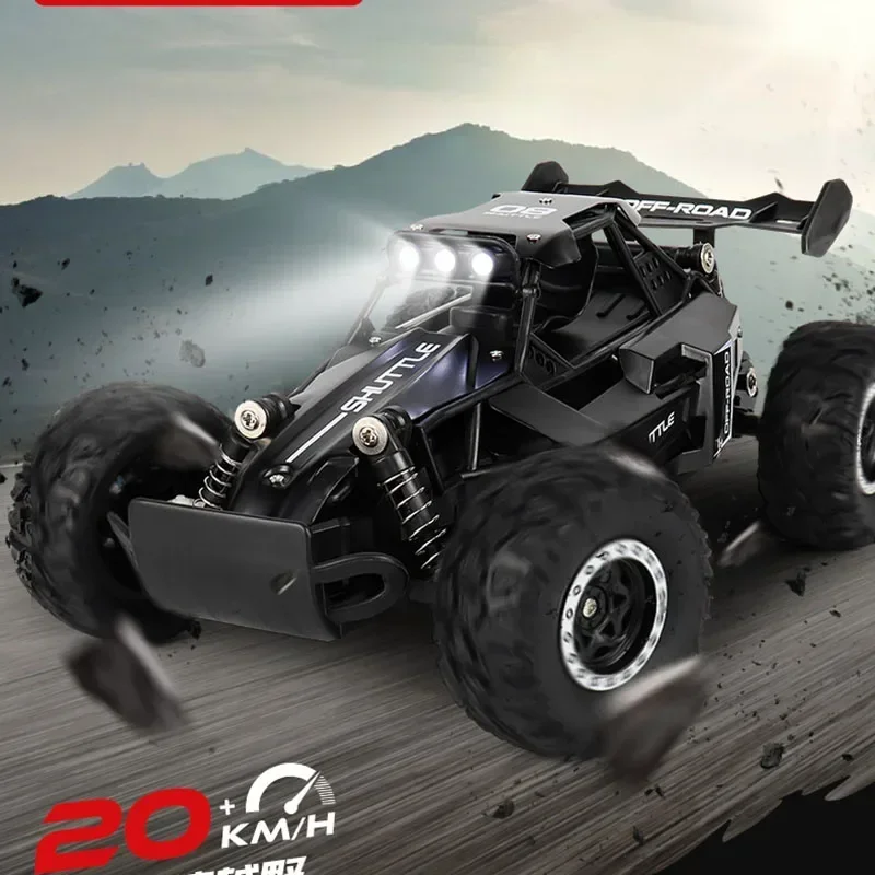 

New RC Car 1:16 2WD with LED Light 2.4G 20KM/H High Speed Off-Road Climbing Remote Control Car Toy Gifts for Boys Girls Kids