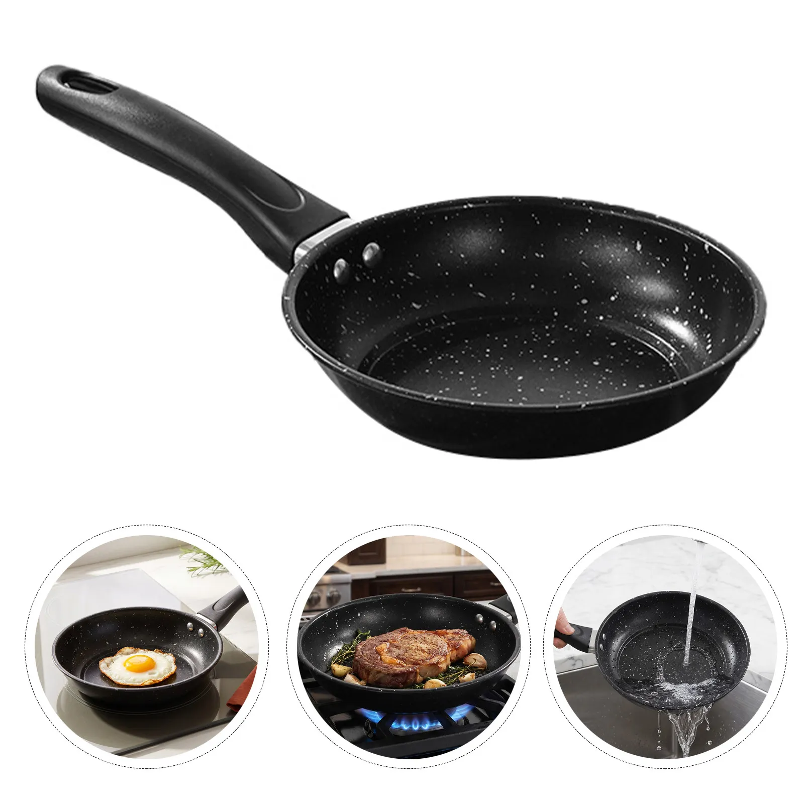 Egg Frying Pan Induction Breakfast Skillet Griddle Grill Crepe Cooking Pot Cookware Flat Bottom Wok
