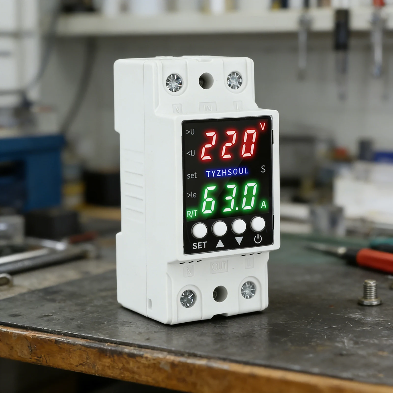 Intelligent Voltage Monitoring Smart OverUnder Current Control Heat Resistance Silicone Button For Electrical Systems As Shown