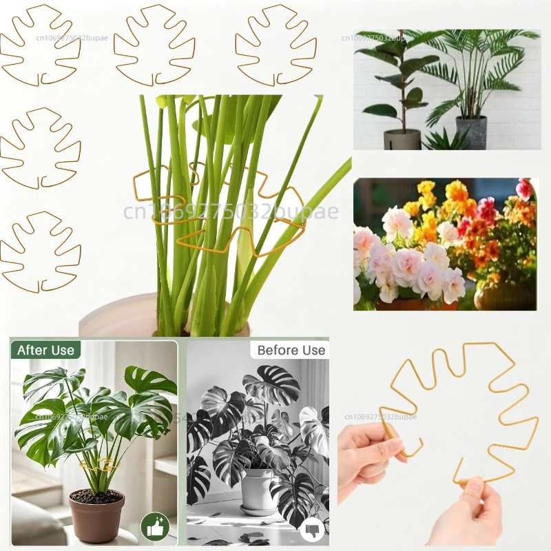 Image of Verstellbares Pflanzenstützständer-Set für Blumen, Kletterstielhalter, Rankwachstum, Gartenwerkzeug, Langlebige Outdoor-Gartenstützen