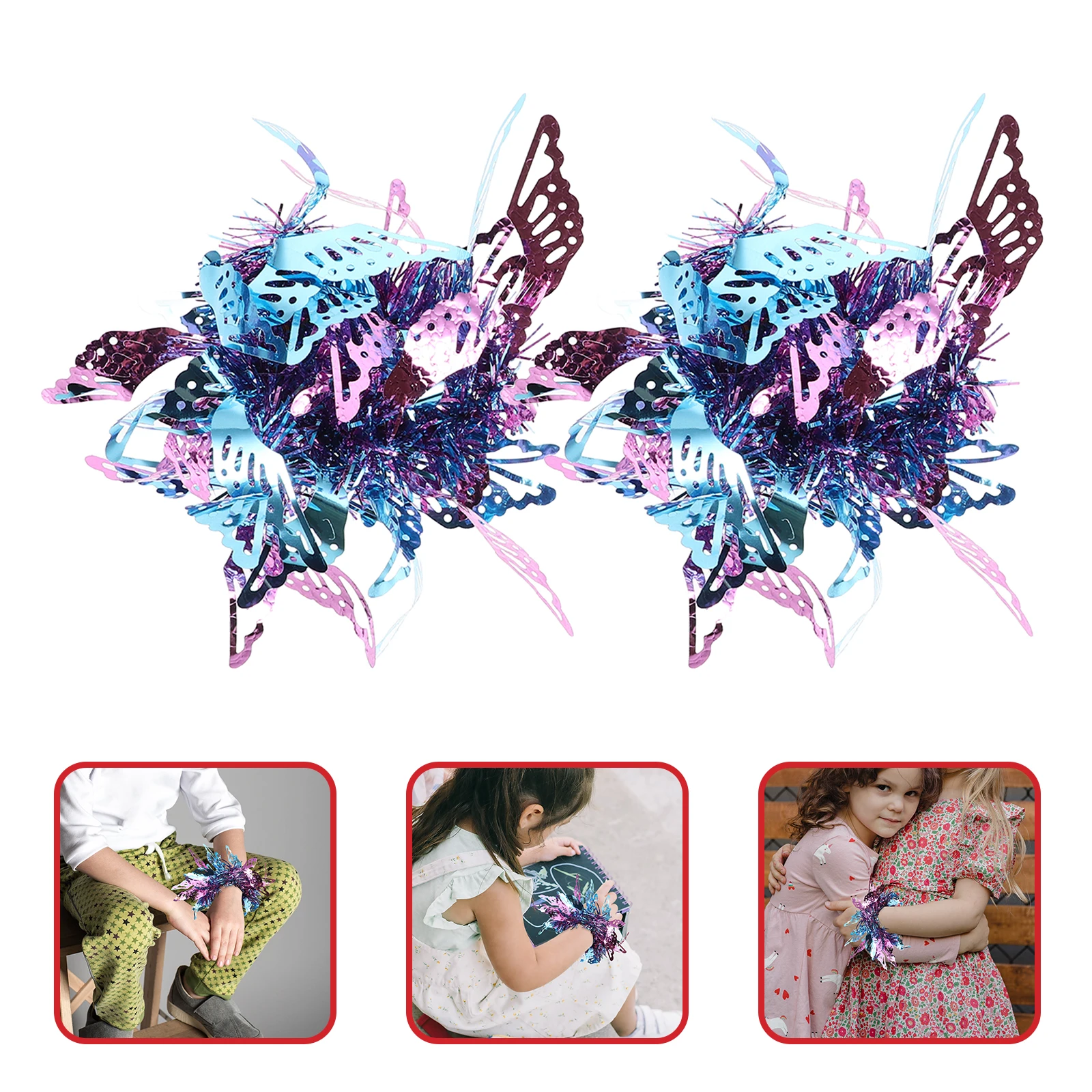 6 قطع من زهور اليد للرقص للأطفال يهتف الكريات زعيم حفلة موسيقية المشجع لعبة البلاستيك الهتاف زي #1