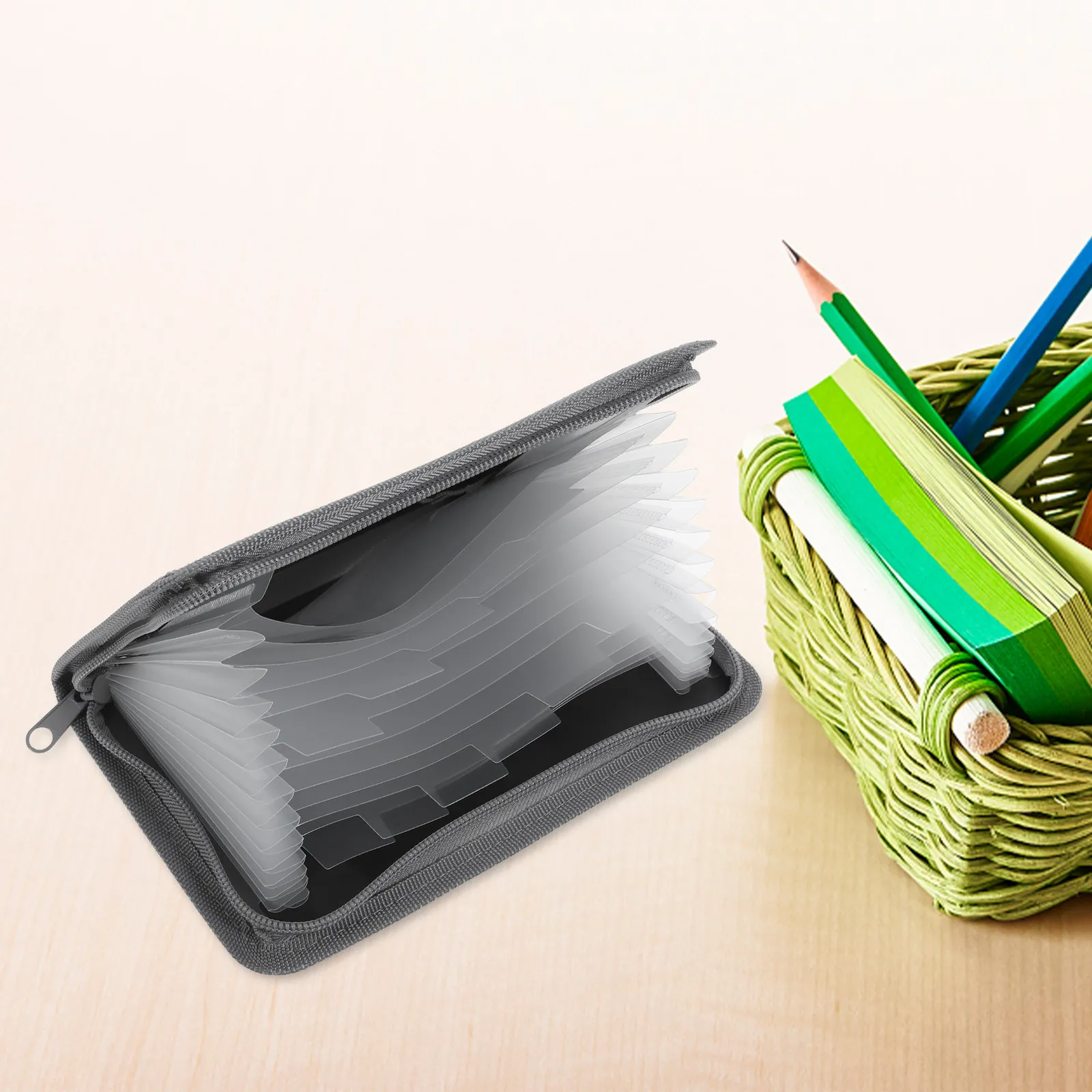 

Набор из 2 пластиковых папок-гармошек для документов, визиток, купонов, билетов, ежедневных записей, устойчивых к износу