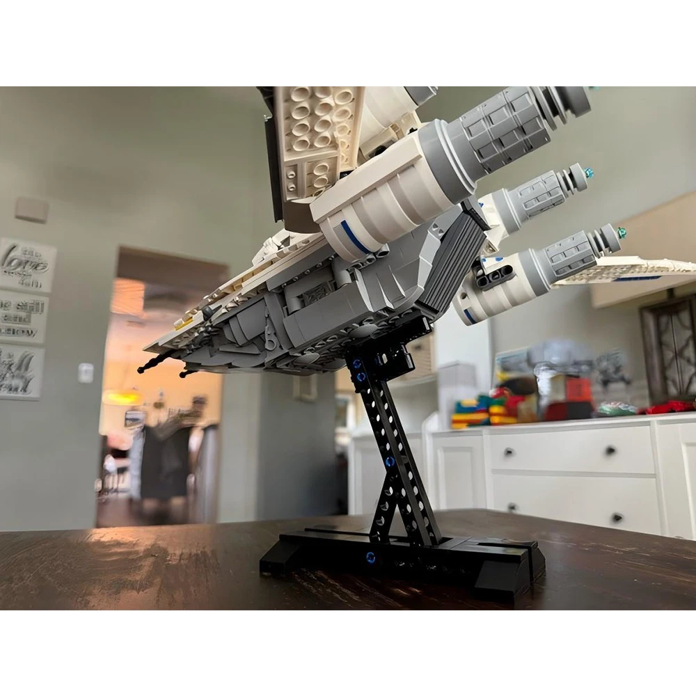 49PCS star Movie U-Wing Space fighter Display Stand model DIY creative ideas Compatible Bracket child Toy gift blocks MOC-75155