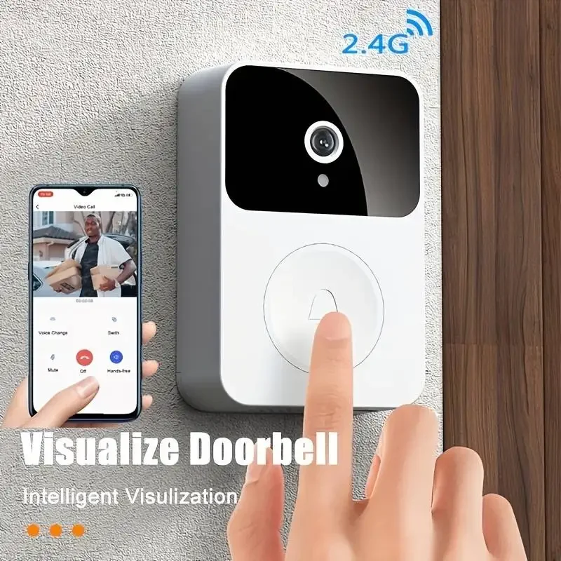 WIFI Video Doorbell Camera Wireless Night Vision Smart Home Security HD Door Bell Two Way Intercom Voice Change For Home