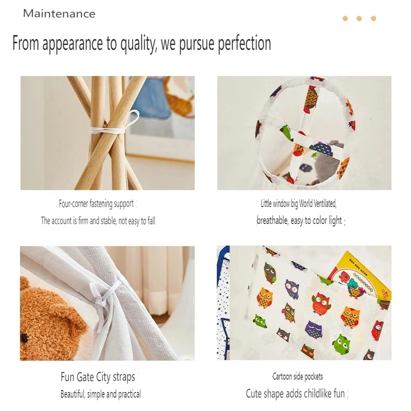 خيمة لعب للأطفال قابلة للطي، محمولة للاستخدام الداخلي والخارجي، بيت لعب قلعة للأطفال الصغار الأولاد والبنات، ديكور غرفة هدية عيد الميلاد #5