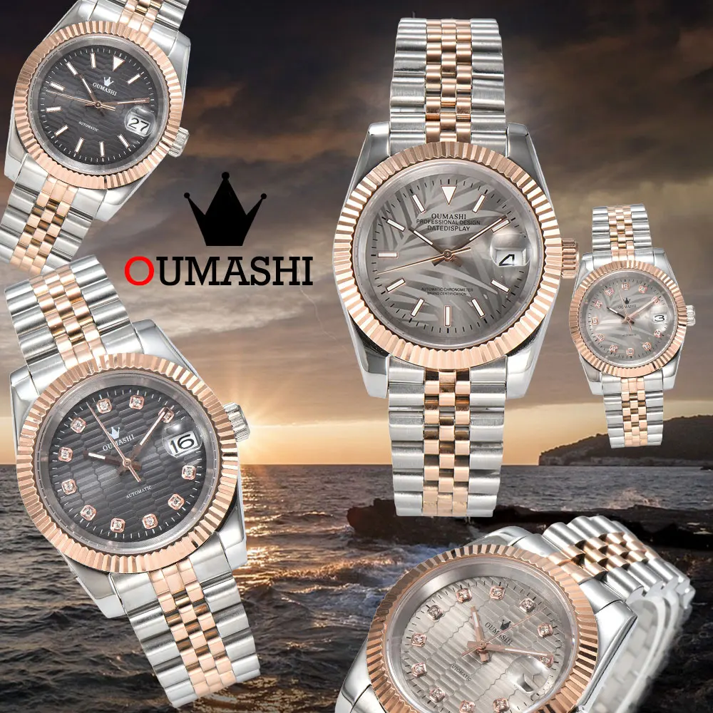 

NH35 watch automatic mechanical movement men's watch sapphire glass luxury OUMASHI watch suitable for NH35A movement