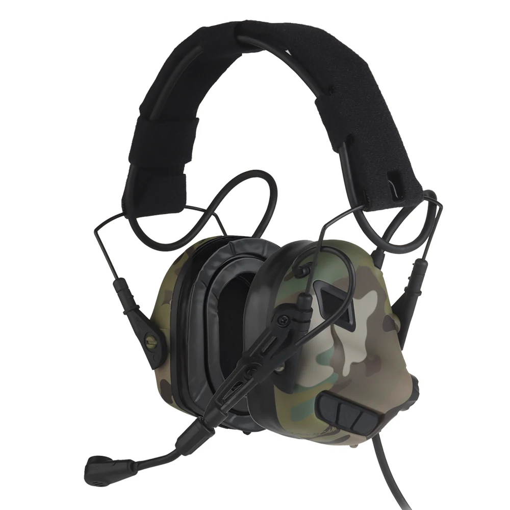 7th Gen Active Headset M32 MOD4/SE Style Shooting Earmuffs CS Tactical Noise Reduction Headset with Helmet OPS ARC Rail Adapter