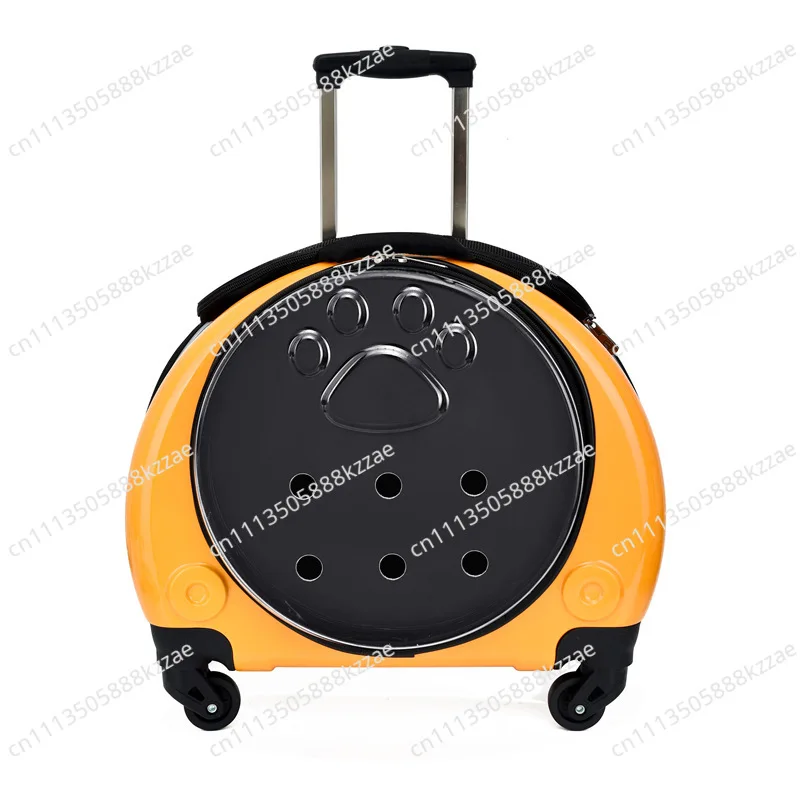 New Pet Backpack with Wheels Space Capsule Portable Travel Cat Bag Removable Rolling Luggage Large Capacity Handbag for Pets