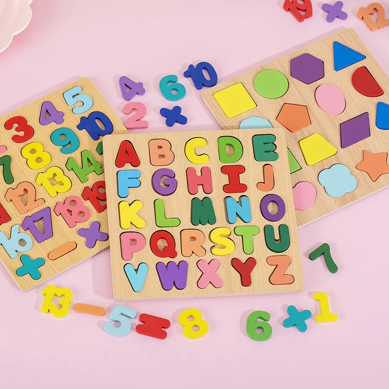 

Early Education Puzzle Toys ABC Alphabet Digital Puzzle Wooden Toys Kid Number Letter