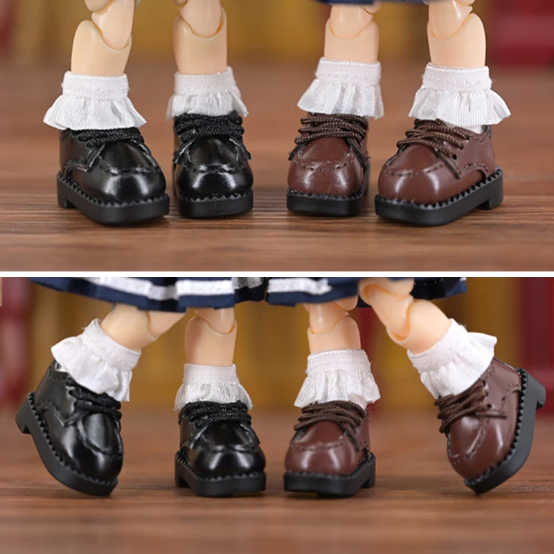 Ob11 人形の靴ファッションカジュアルクールレザーローファー靴 1/12 Bjd 靴アクセサリーオビツ 11、Gsc、Ymy、Body9、Ob11 人形用