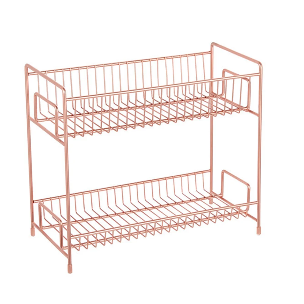 

Storage Rack Cosmetics Organizer Multi-layer Sundries Shelves Desktop Container Iron Holder Double-layer Office