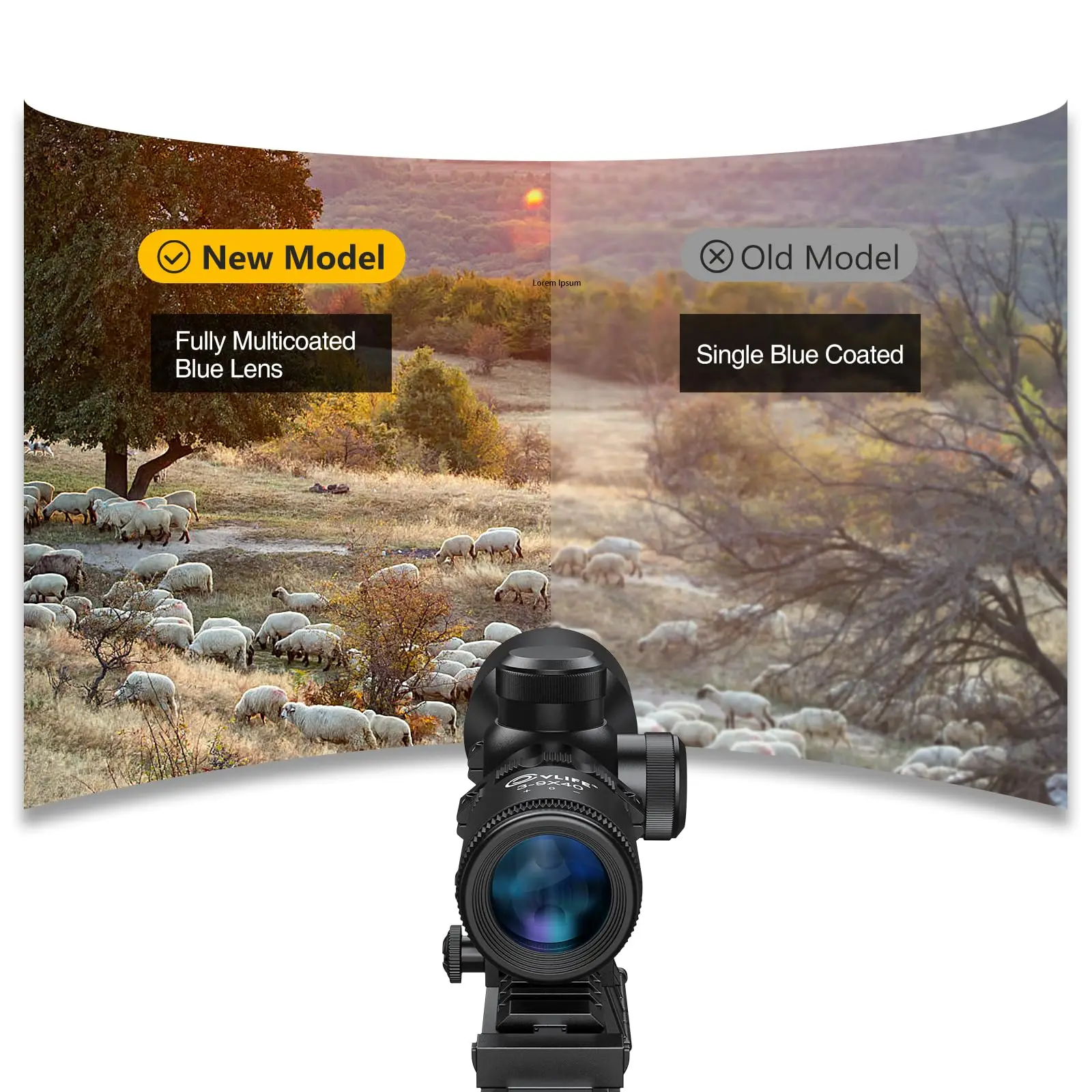 CVLIFE 3-9x40 Rifle Scope Optics Riflescope Mil-dot Crosshair Reticle Sight Compact Sighting For 20mm Picatinny Rail Mount Alu