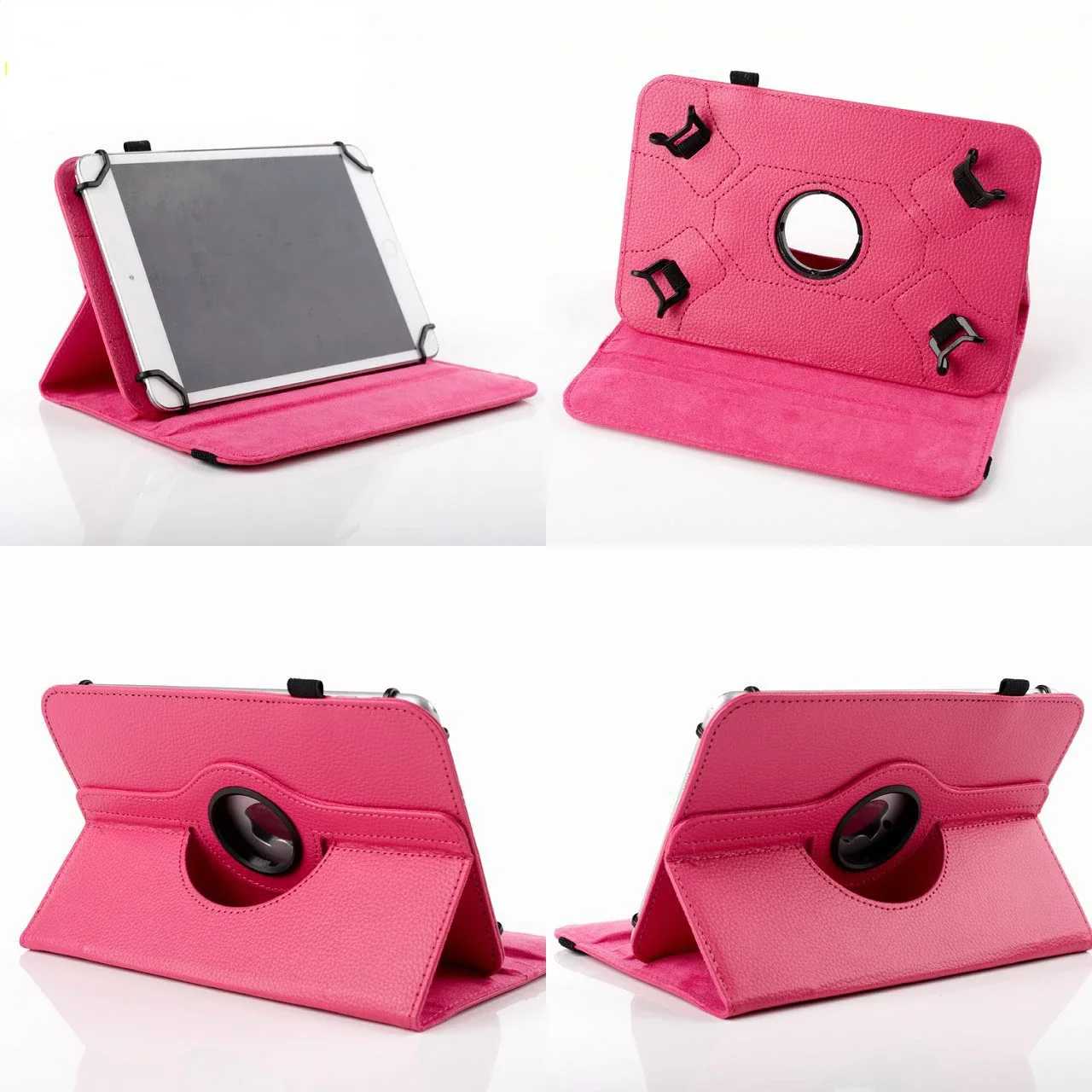 

Universal 10 Inch Tablet Protective Case 7 Inch 8 Inch Rotating Lychee Pattern 360 ° E-book Leather Case