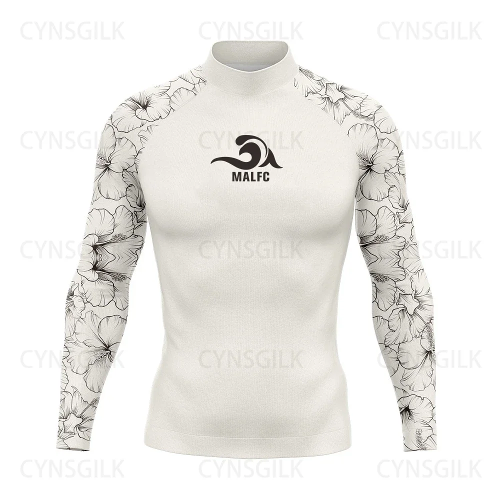 MALFC Rash guard for men Surfing Clothes Swimsuit Rashguard Surf Wear UPF 50 Water Sport Long Sleeve T-shirt Swimwear snorkeling