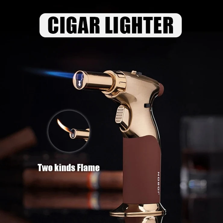 

High Quality Metal Windproof Direct-draft Cigar Lighter with Adjustable Size for Men's Small Gifts Cigarette Accessories