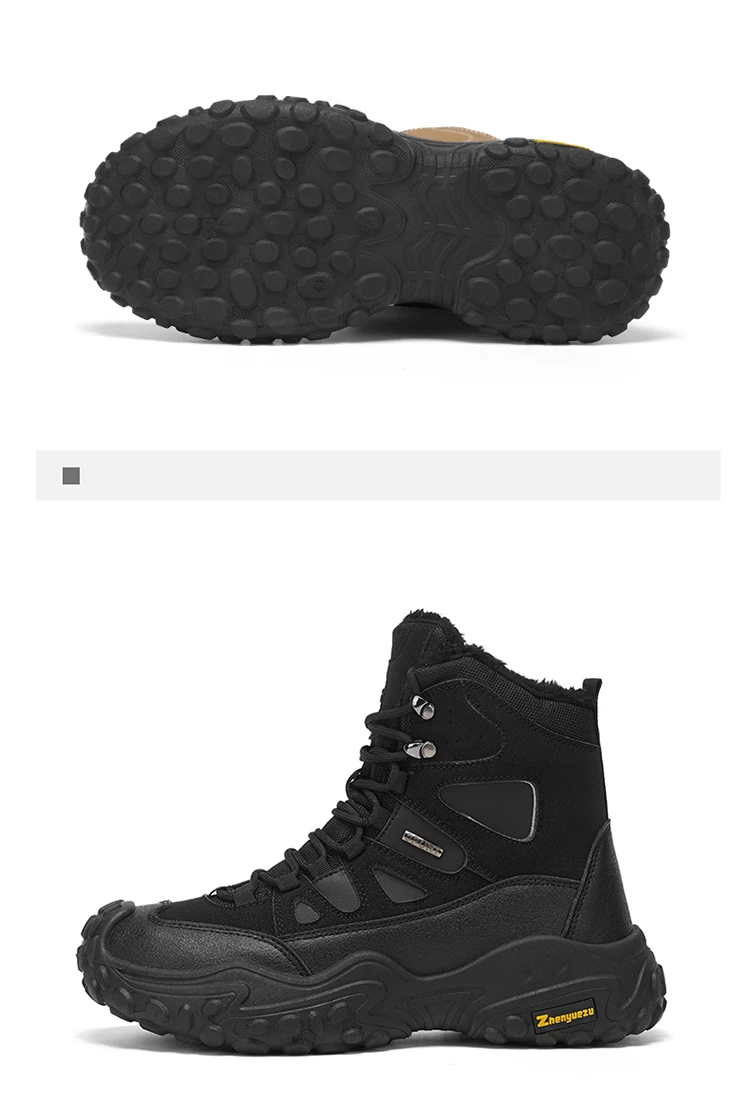 Herren-Winterstiefel, warm, kältebeständig, mit weichem Innenfutter, strapazierfähig, ideal für den Einsatz im Freien, für den täglichen Gebrauch, als Weihnachtsgeschenk. – Detail 22