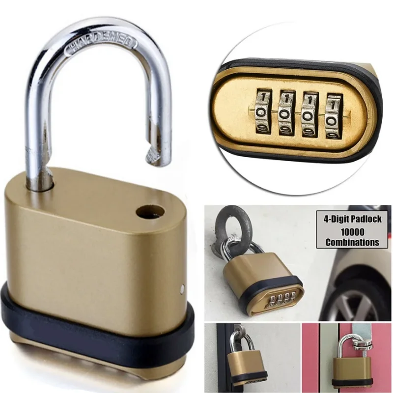 4-digit Combination Zinc Alloy with Password Waterproof,rust-proof and Anti-theft Warehouse Special Lock Truck Door Lock Padlock