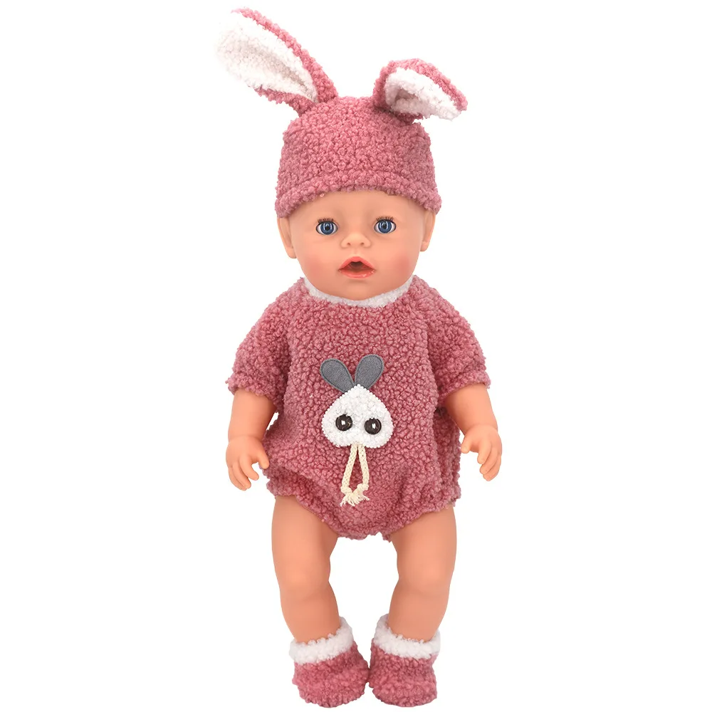 Puppenkleidung für 43 cm geborene Babypuppe, 13–18 Zoll, Neugeborene Puppe, niedliche Pullover, Strampler, Anzug, Puppenzubehör, Festival, Geburtstagsgeschenk – Detail 11