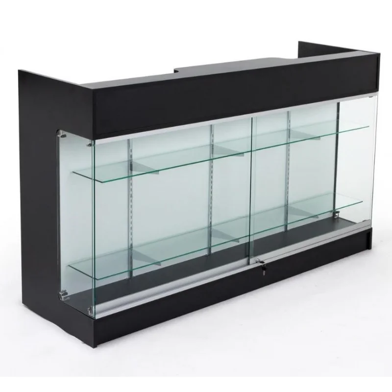 

custom.Factory Direct Sale Supermarket Cashier Desk Convenience Store Checkout Counter Cashier Counter With Display Shelves