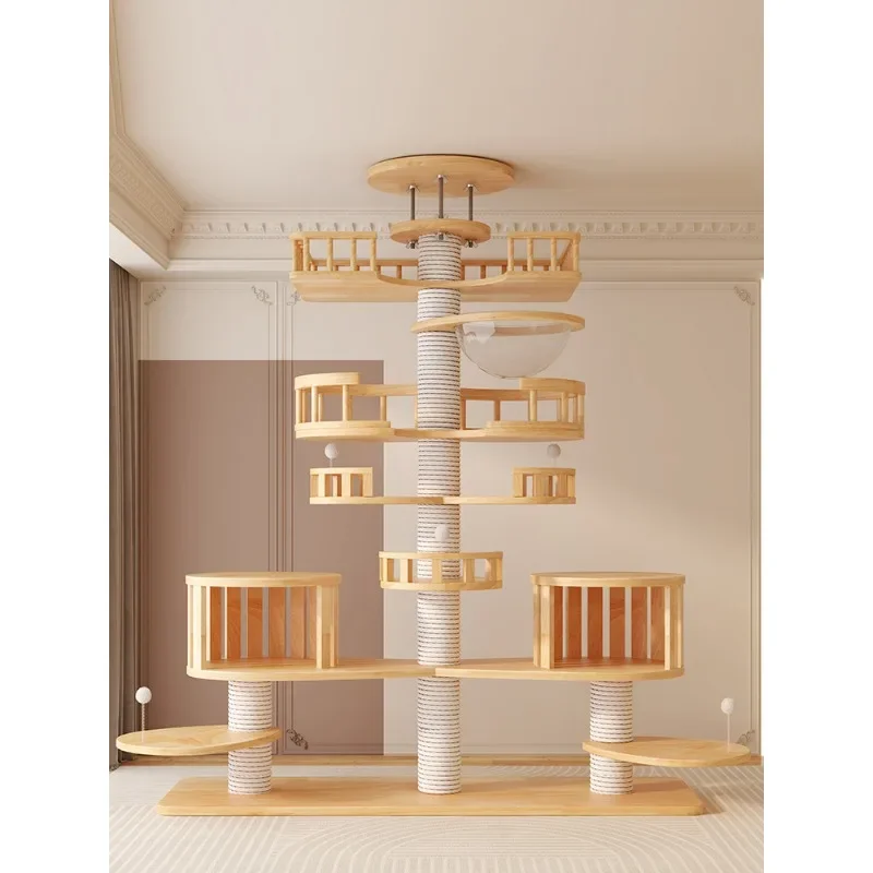 

Large Multifunctional Multi-Story Cat Tree House Tower Cat Scratching Board Castle for Cats Pet Climbing Toy