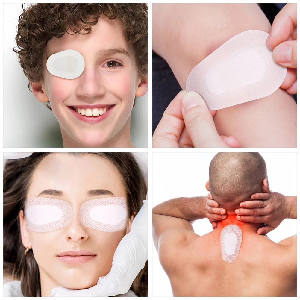 40 ชิ้น Medical Eye Patches Pad สําหรับแว่นตาผู้ใหญ่หน้ากากกาวแบบใช้แล้วทิ้งเด็กผ้าไม่ทอ Skin Care Self - กาวเด็ก