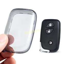 Black Transparent Car Key Fob Case Cover Keychain Accessories For Lexus RX IS ES GS CT HS 200h 250h 300 350 450h/LS GX 460 600h