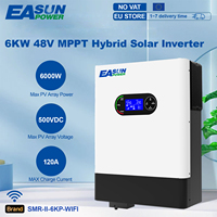 EASUN 6.2KW 4.2KW MPPT Hybrid Solar Inverter 48V PV Power 6500W Off Grid Built-in Solar Charger Controller 120A Pure Sine Wave
