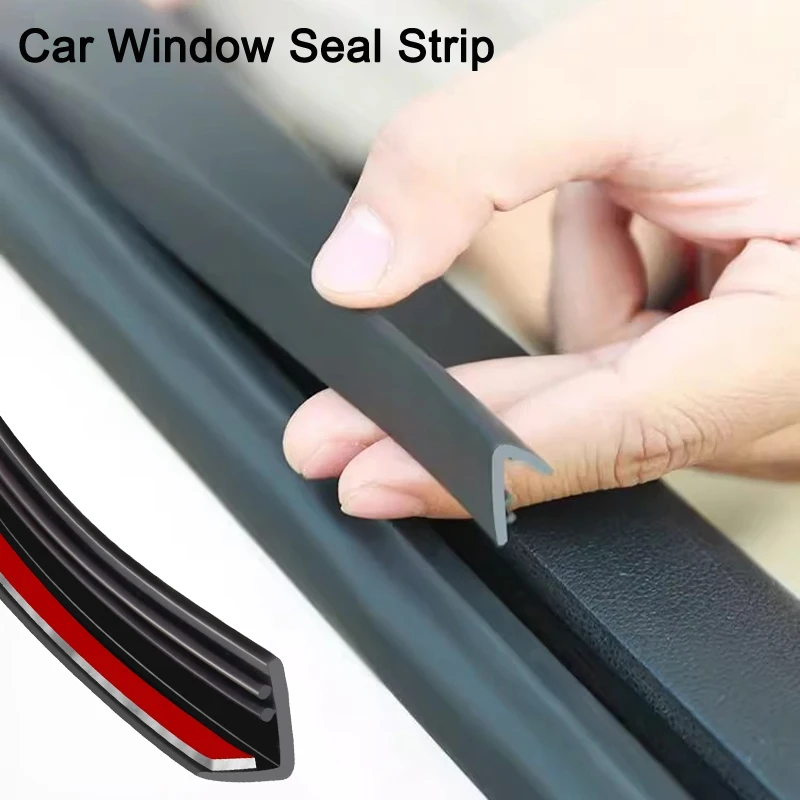 Rubber Car Window Seal Strip 7-Shape Car Side Window Gap Filler Noise Insulation Waterproof Windproof Sealing Strips